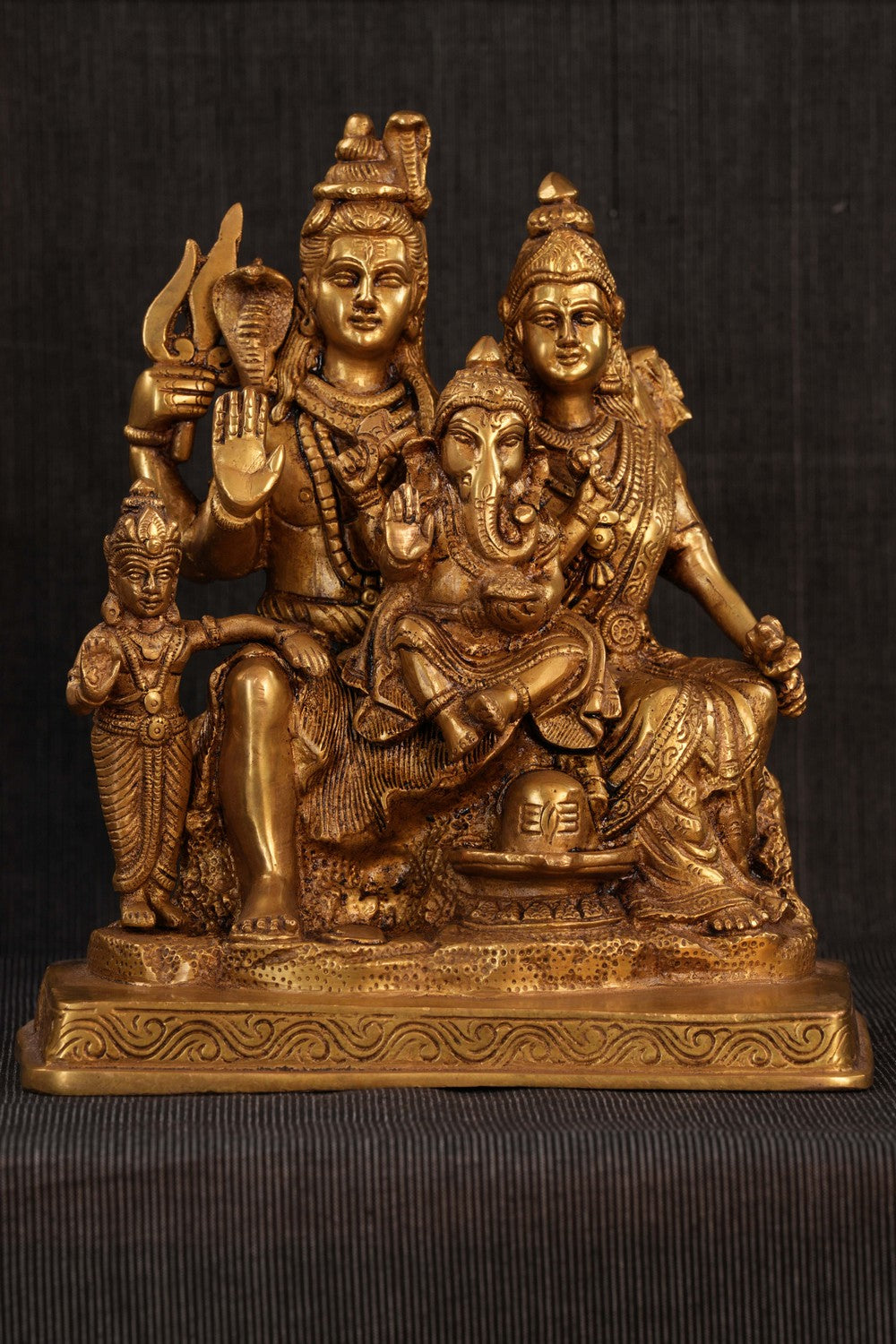 Image of Brass Shiva Parivar statue
